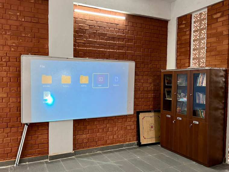 Smart board installed in the computer classroom