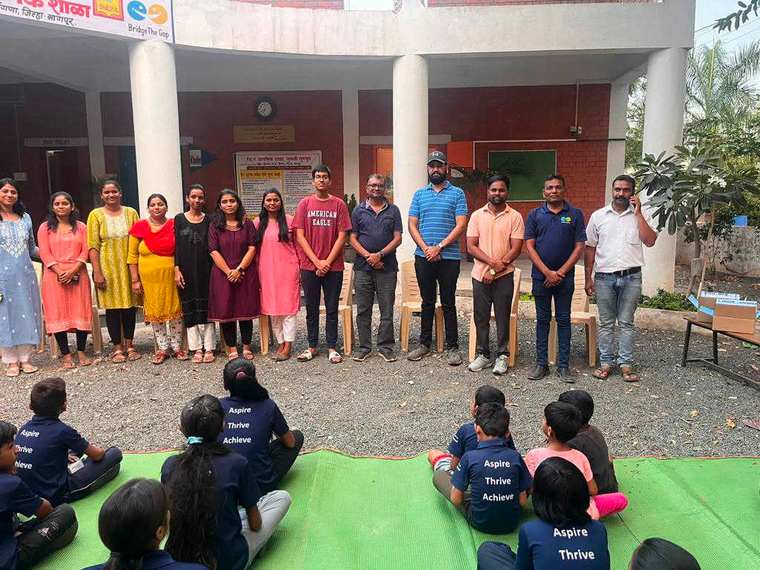 On the school ground at Sukli