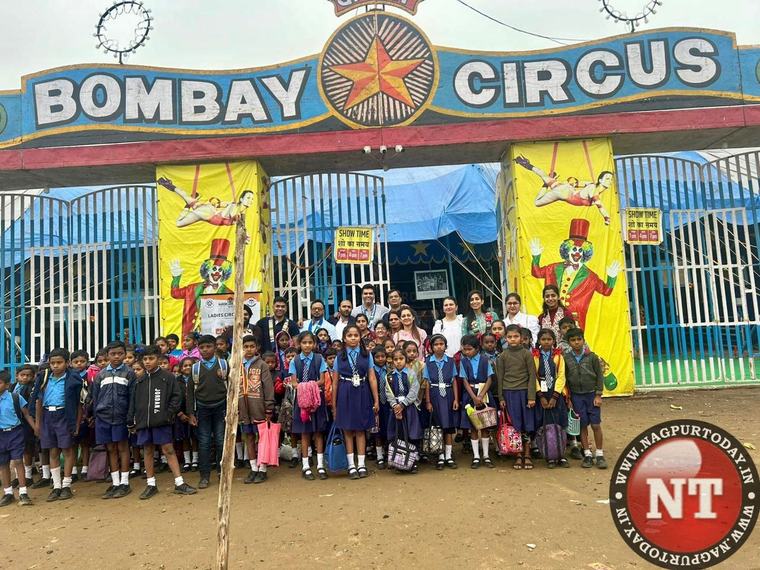 Children at the circus on Taare Zameen Par day, 2023