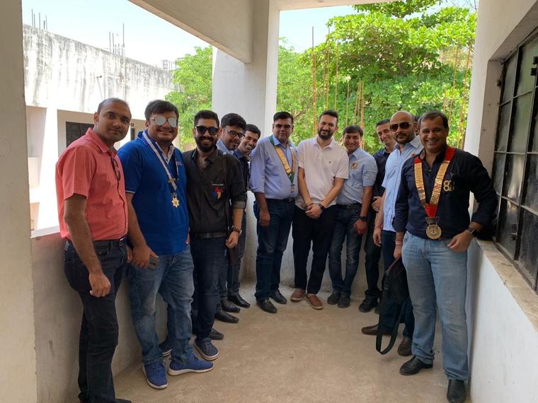 Tablers on site at the seventh Freedom Through Education project, 2019