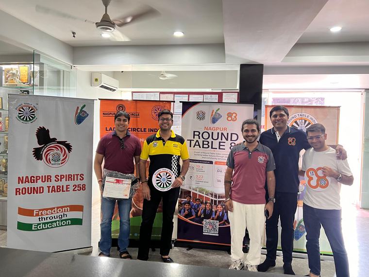 Tablers from Nagpur Round Table 83 and Nagpur Spirits Round Table 258 at the blood donation centre, September 2026